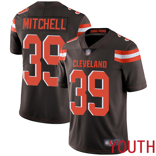 Cleveland Browns Terrance Mitchell Youth Brown Limited Jersey #39 NFL Football Home Vapor Untouchable